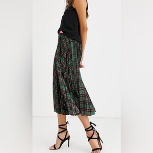 CLOSET London Paid Pleated Midi